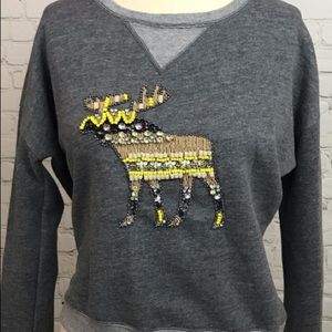 Abercrombie & Fitch Beaded Bling Moose Sweatshirt